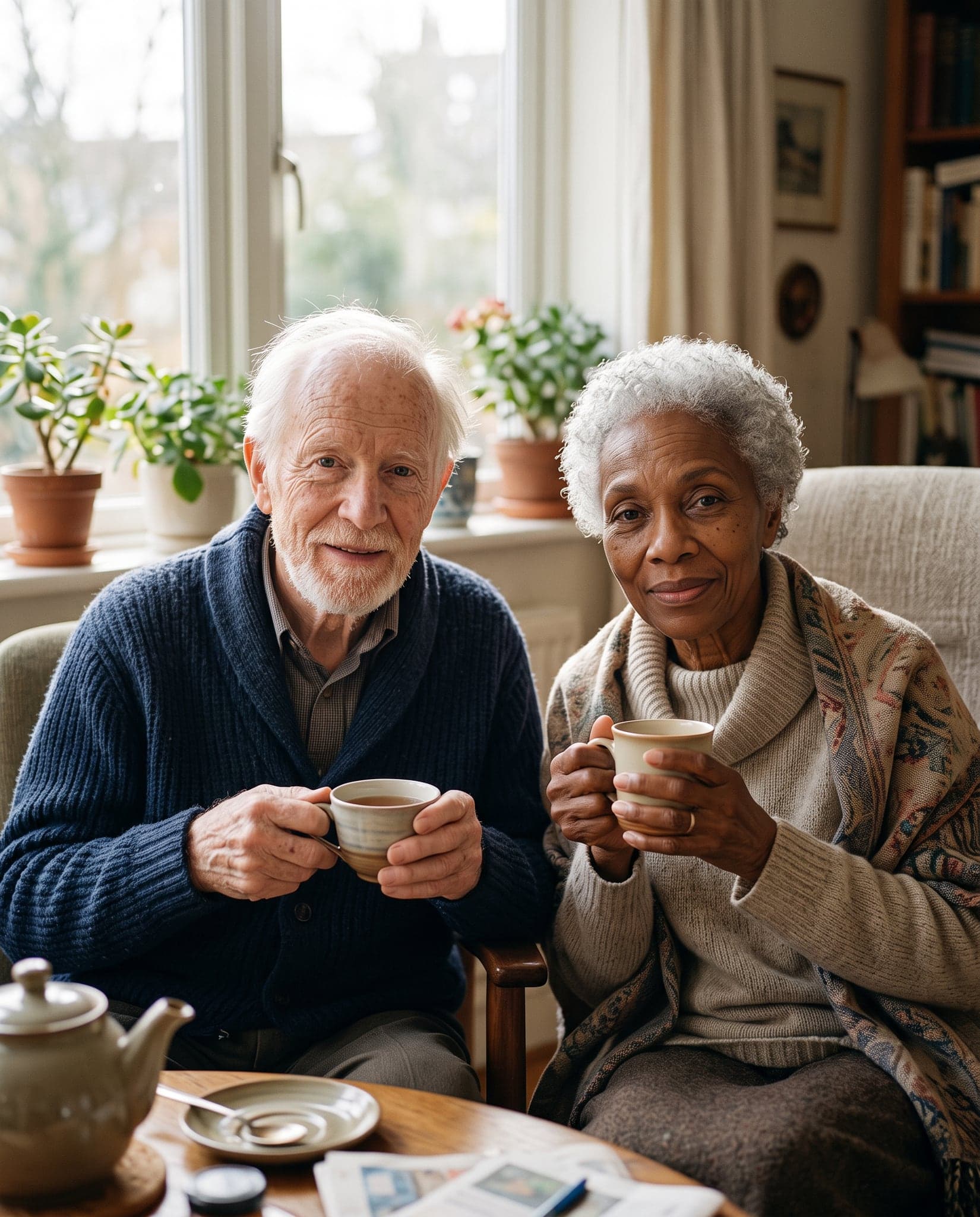 AI age progression of the fictional couple: At about 90