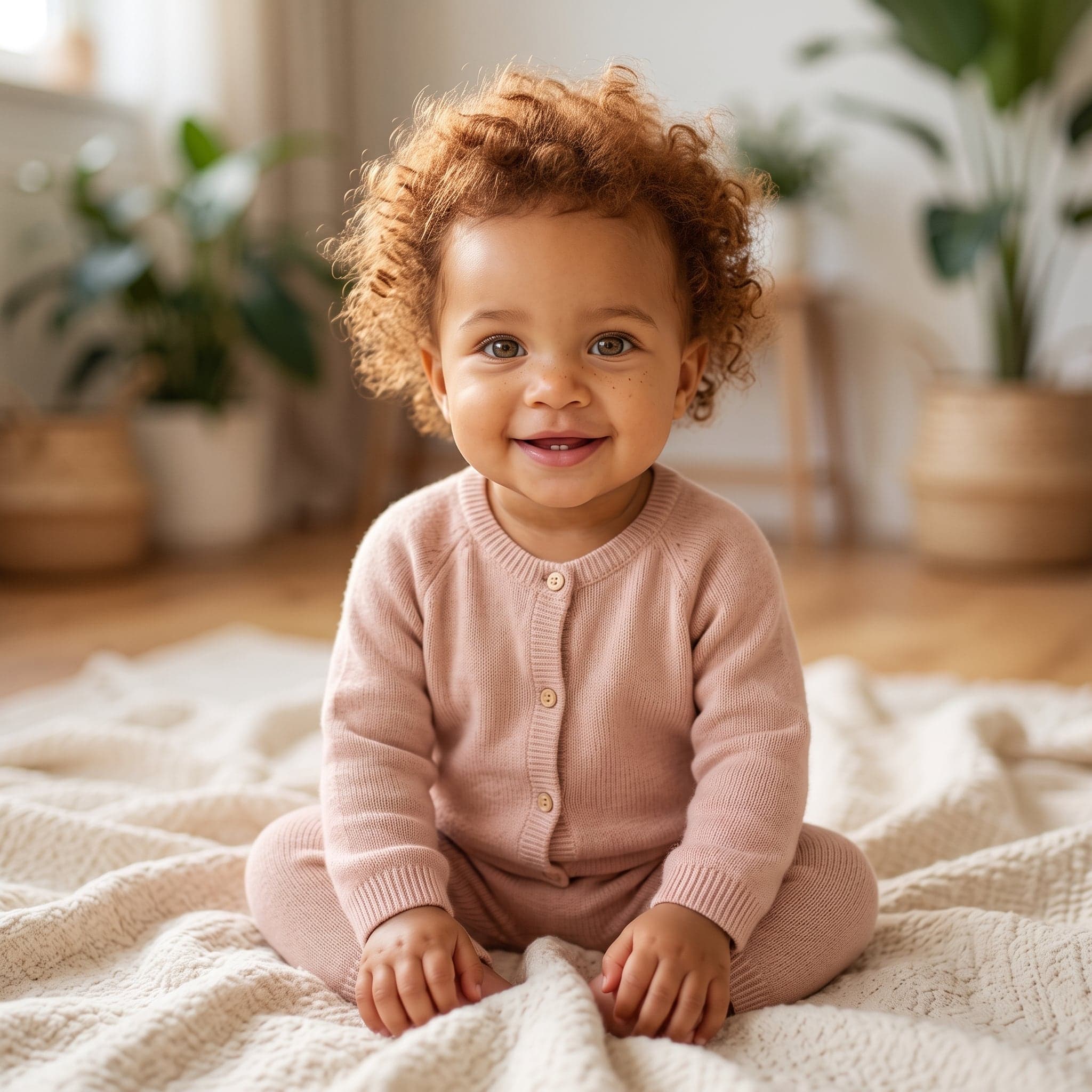 AI picture of a fictional couple’s future baby: a girl
