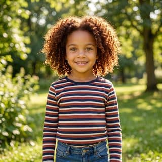 Uploaded photo 3: an AI-generated, fictional child