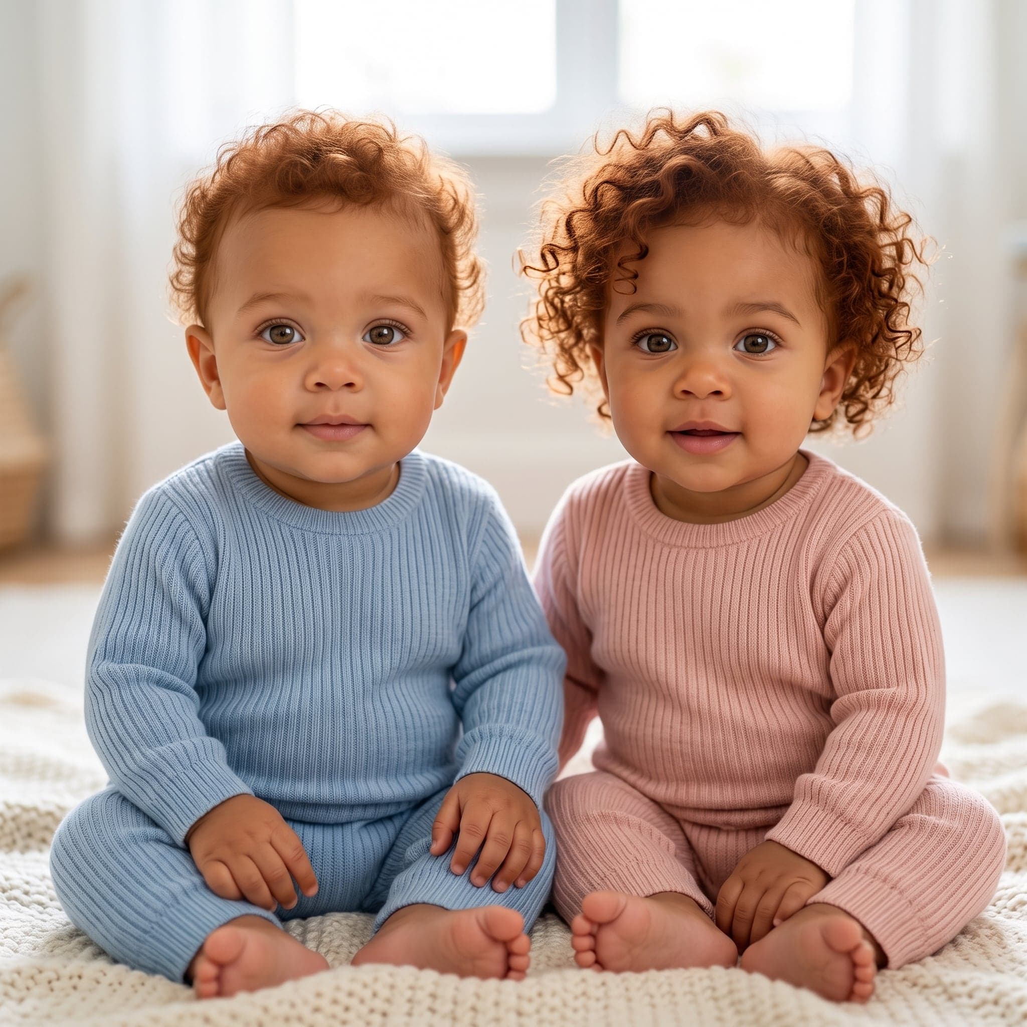 AI picture of a fictional couple’s future baby: twins