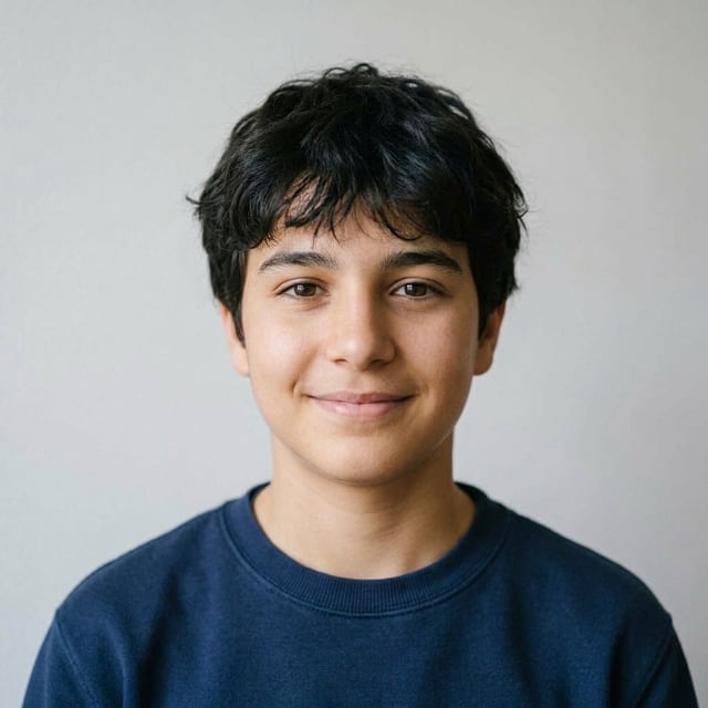 Garçon à 15 ans, image générée par IA