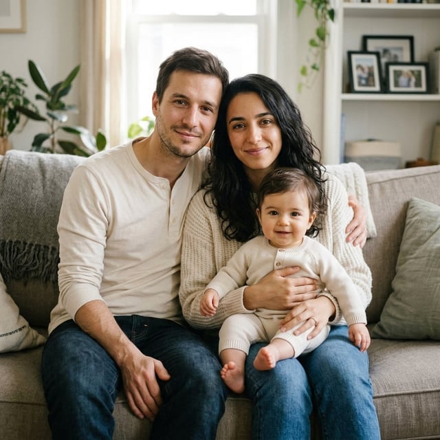 Portrait de famille, image générée par IA