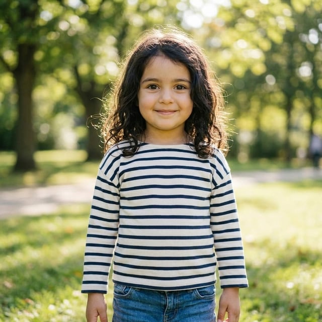 Fille à 5 ans, image générée par IA