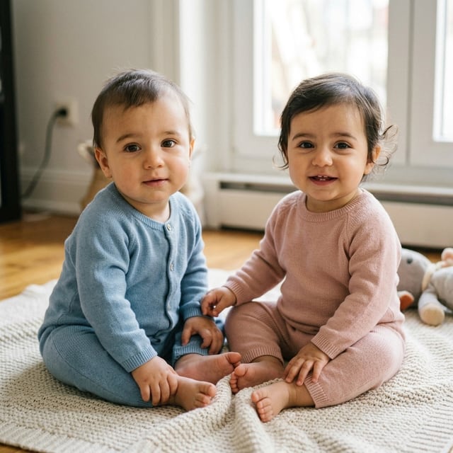 Jumeaux, image générée par IA