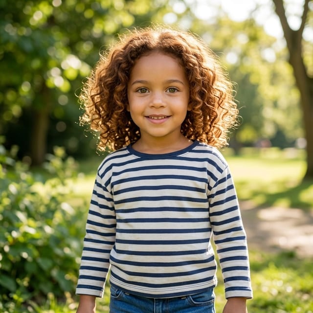 AI picture of their daughter at about 5 years old in a park