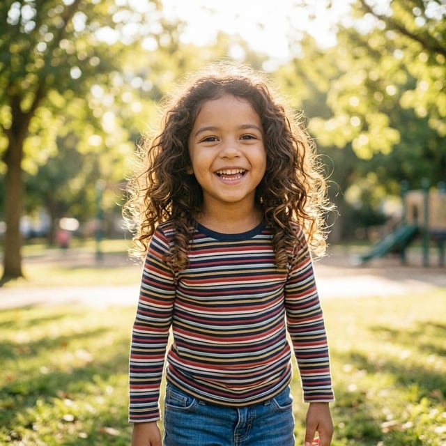 Menina aos 5 anos, previsto por IA